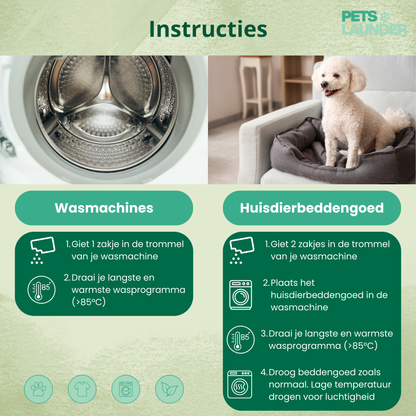 Huisdierhaar Oplosser voor de Was (2 Stuks) - Verwijdert Honden en Kattenhaar tijdens het Wassen