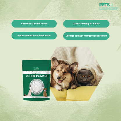 Huisdierhaar Oplosser voor de Was (2 Stuks) - Verwijdert Honden en Kattenhaar tijdens het Wassen